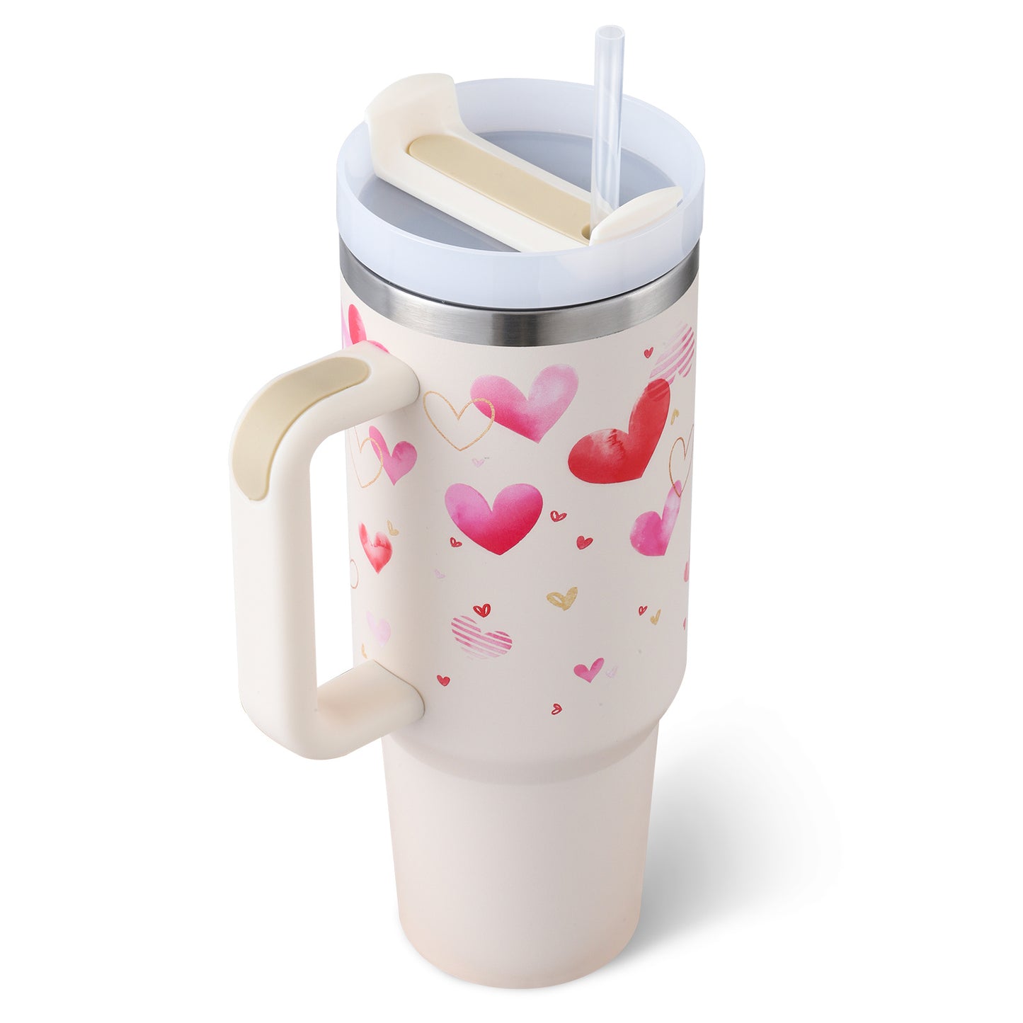 Tumbler With Handle Straw