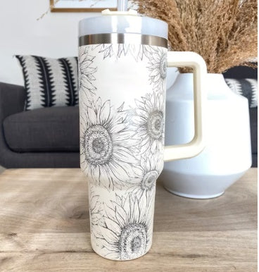 Tumbler With Handle Straw